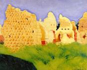 菲利克斯 瓦洛东 : Ruins at Souain, Sunset